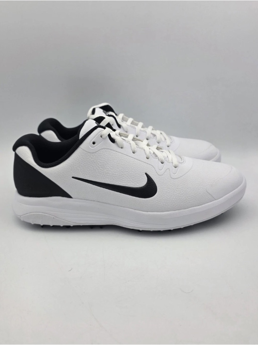 Nike Men's Fitsole Size 11 White Gulf Shoes Sneakers with Black Swoosh New